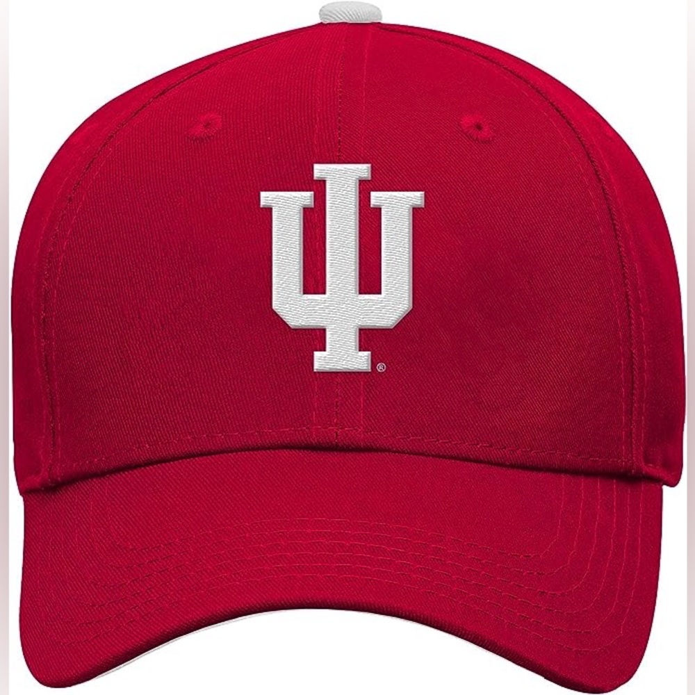 NCAA by Outerstuff Boys' Basic Structured Indiana Hoosiers Adjustable Hat, Red